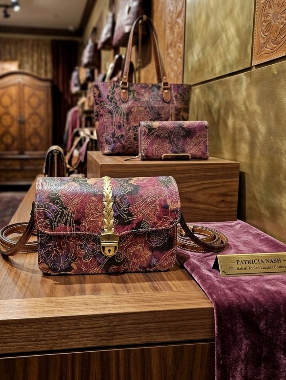 Patricia Nash Vintage Italian Paisley Crossbody Bag